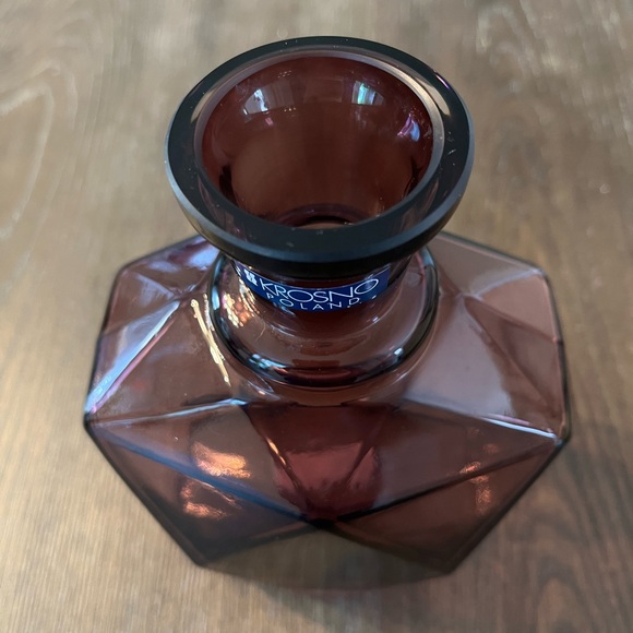 KROSNO POLAND UNIQUE DESIGN ART GLASS VASE PURPLE - Picture 2 of 7